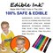 11 Pieces Double Sided Food Grade and Edible Marker,Gourmet Writers for Decorating Fondant,Cakes, Cookies, Frosting, Easter Eggs, Thick Tip and Fine Tip, 10 Colors, by Edibleink